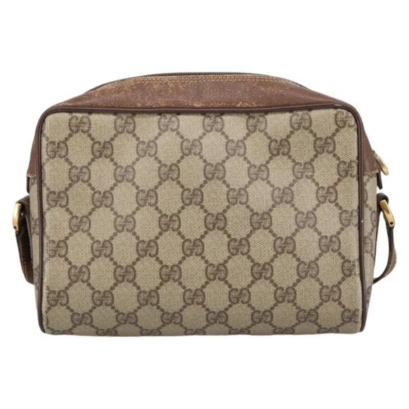 GUCCI GG Supreme Web Sherry Line Shoulder Bag PVC Beige Green Red - Picture 3 of 16